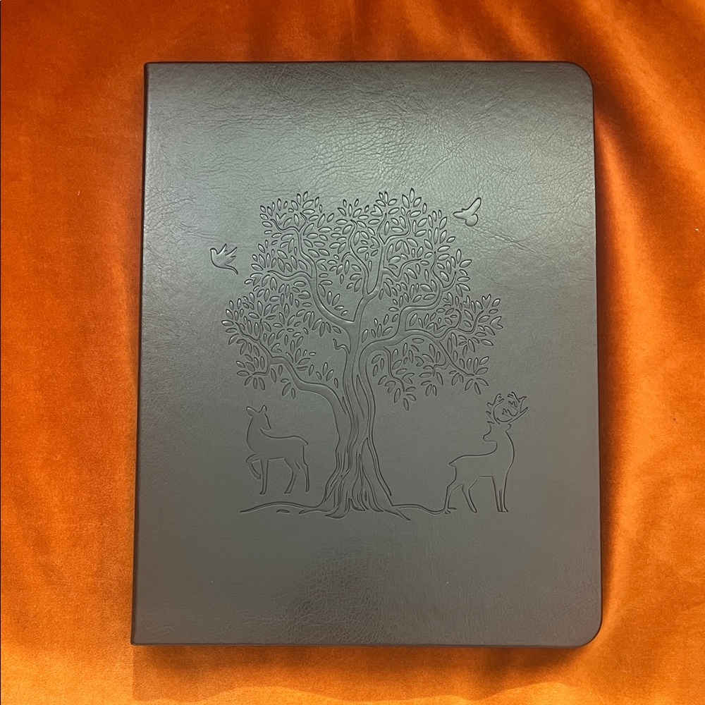 Embossed Tree and Deer Journal/iPad Pro M4 case, New.